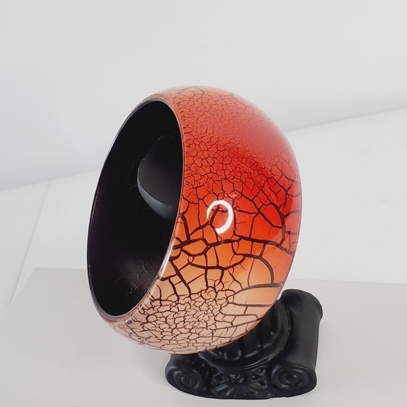 Wide Chunky Bangle Slip-on Abstract Branch Design Bangle - Picture 3 of 9